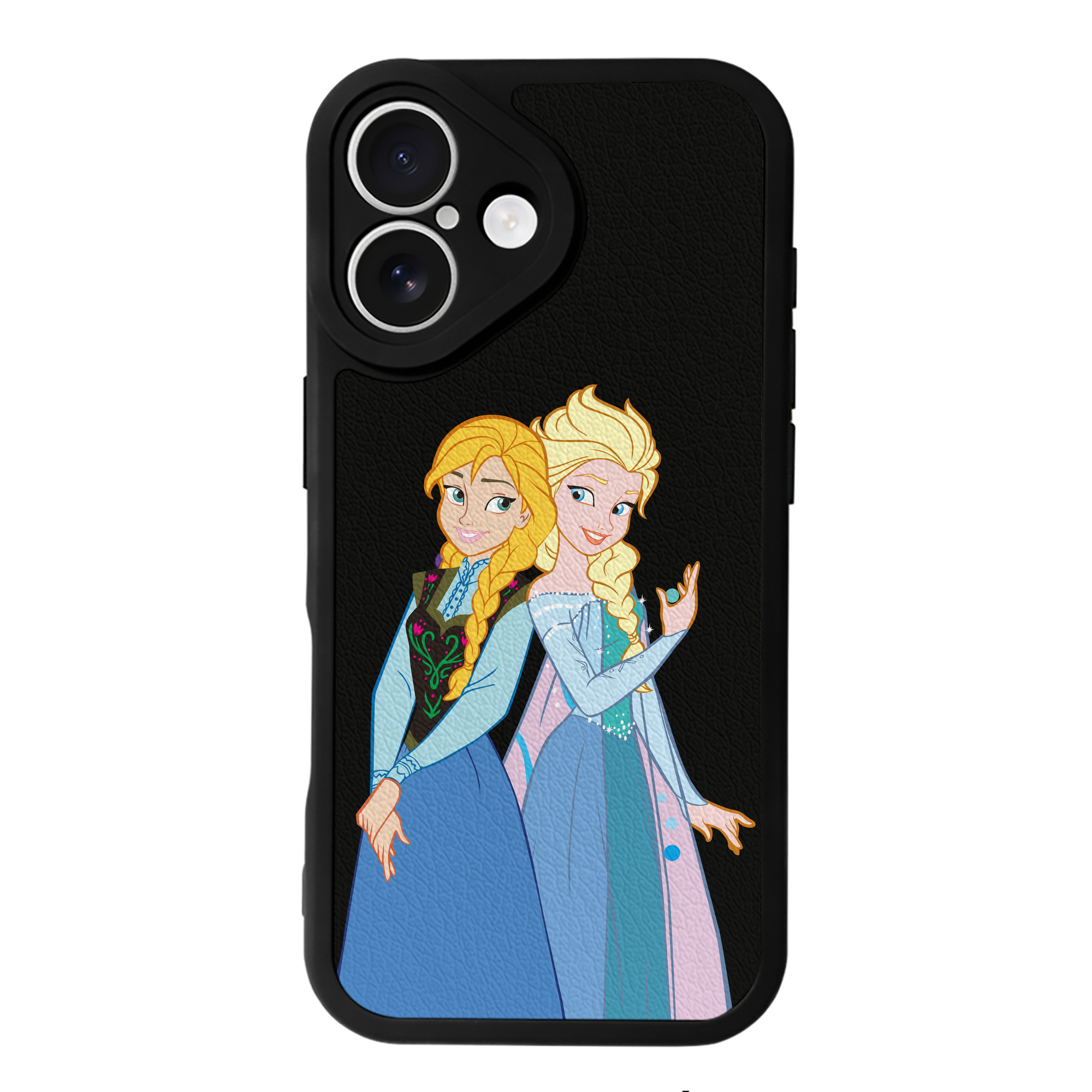 （画像用） アナと雪の女王 アンナ エルサ Frozen Anna Elsa 【iPhone 16シリーズ対応】シリコンスマホケース（レザー調） 材質：シリコン